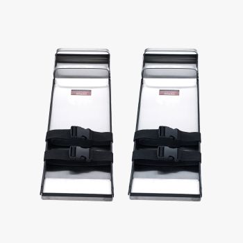 VEVOR Concrete Knee Boards Stainless Steel, 28'' x 8'' Concrete Sliders, Knee Boards For Concrete, Concrete Knee Pads Pair Moving Sliders, with Board Straps for Cement and Concrete Finishing