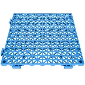 VEVOR Modular Interlocking Cushion, 55 Pack 30 x 30 cm Splicing Drainage Mats, Soft PVC Interlocking Drainage Floor Tiles, Non-Slip Drainage Holes for Restroom, Bathroom, Kitchen, Pool, Wet Area, Blue