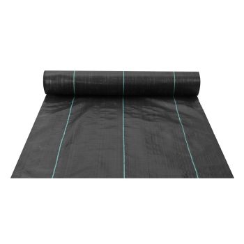 VEVOR Weed Barrier Landscape Fabric, 6*300FT Heavy Duty Garden Weed Fabric, Woven PP Weed Control Fabric, Driveway Fabric, Geotextile Fabric for Landscaping, Ground Cover, Weed Blocker Weed Mat, Black