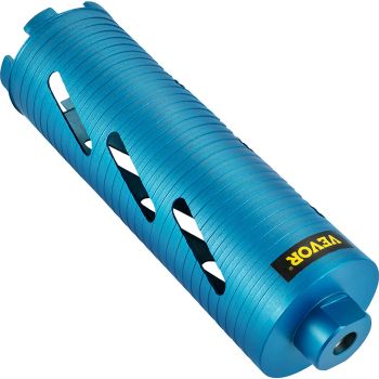 VEVOR Dry Core Drill Bit,  88.9 mm Diameter 11 Threaded, 241.3mm Depth Diamond Coring Bore Tool with a Pilot Bit &  Blade, Masonry Hole Saw Bits for Hard Concrete Brick
