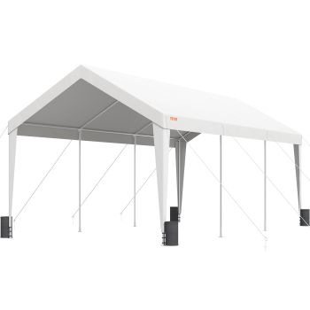 VEVOR Carport Car Canopy Garage Shelter Tent 10x20ft with 8 Poles for Auto Boats