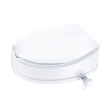 VEVOR Raised Toilet Seat, 100 mm Height Raised, 136 kg Weight Capacity, Universal Toilet Seat Riser, Screw Rod Locking, with Toilet Seat, for Elderly, Handicap, Patient, Pregnant, Medical