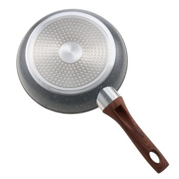 VEVOR Frying Pan Skillet, Aluminum Egg Fry Pans, 3 Piece Set (250, 280, 325 mm), Nonsitck Heavy-Duty Skillets with Heat-Resistant Handle, Chef's Kitchen Cookware, for Gas, Electric, Induction, Grey