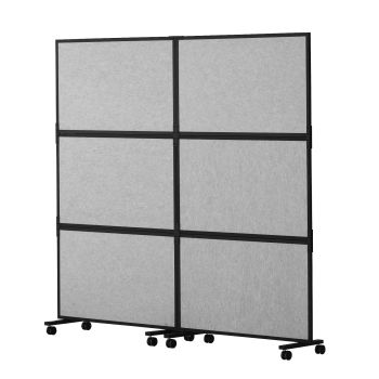VEVOR Acoustic Room Divider Partition Panel Privacy Screen 2 Pack Light Gray