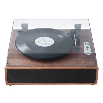 VEVOR Bluetooth Vinyl Record Player 3-Speed Belt Driven Turntable 10W Speakers