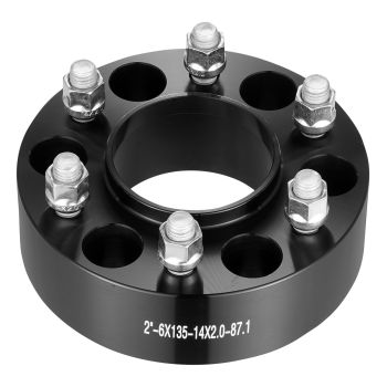 VEVOR 2" 6"x5.3" Wheel Spacers Wheel Adapters 6 Lug Forged Spacer 4 PCS Black