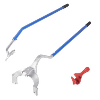 VEVOR Tire Mount Demount Tool, 571-622 mm Manual Steel Tire Changer Mount Demount Removal Tool, with Extra Bead Keeper, Tubeless Truck Bead Breaker, 3 PCS Tire Changing Tools, Orange