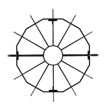 VEVOR Log Grate, 27 inch Heavy Duty Wheel Fire Grate with 6 Support Legs, Solid Powder-coated Steel Bars, Log Firewood Burning Rack Holder for Wood Stove and Outdoor Camping Fire Pit