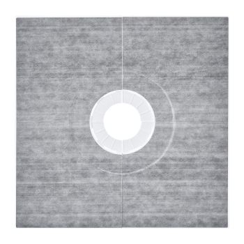 VEVOR Shower Curb Kit, 914x914mm Shower Pan Kit with 160mm Central Drain, Lightweight EPS Shower Installation Kits with 2 Waterproof Cloths, Shower Pan Slope Sticks Fit for Bathroom