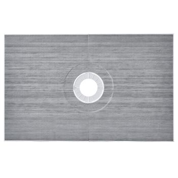 VEVOR Shower Curb Kit, 1524x965mm Shower Pan Kit with 160mm Central Drain, Lightweight EPS Shower Installation Kits with 2 Waterproof Cloths, Shower Pan Slope Sticks Fit for Bathroom