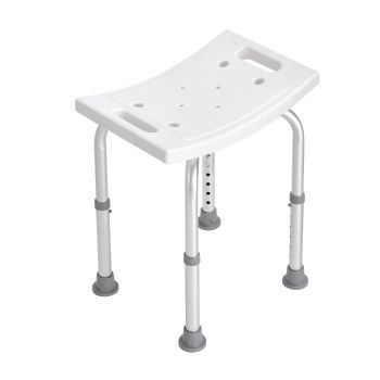 VEVOR Shower Chair, Adjustable Height Shower Stool with Built-in Handles, Shower Seat for Inside Shower or Tub, Non-Slip Bench Bathtub Stool Seat for Elderly Disabled Handicap, 158.8 kg Capacity