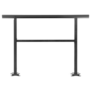 VEVOR Handrail Outdoor Stairs 47.6 X 35.2 Inch Outdoor Handrail Outdoor Stair Railing Adjustable from 0 to 30 Degrees Handrail for Stairs Outdoor Aluminum Black Stair Railing Fit 3-4 Steps