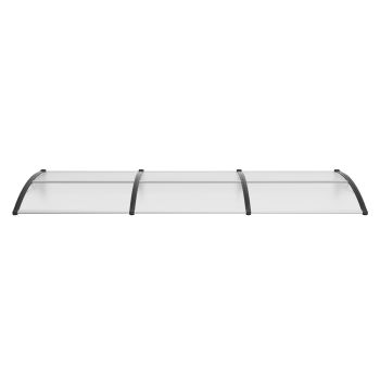 VEVOR Window Door Awning Canopy, 965 x 2975mm Door Canopy Exterior, UF50+ PC Sunshade Sheet Awnings, Outdoor Patio Awning Sun Shade, Transparent, Waterproof, for Sun Shutter, UV, Rain, Snow Protection
