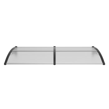 VEVOR Window Door Awning Canopy 965 x 1987 mm, UPF 50+ Polycarbonate Entry Door Outdoor Window Awning Exterior, Front Door Overhang Awning for Sun Shutter, UV, Rain, Snow Protection, Hollow Sheet