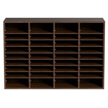 VEVOR Literature Organizers, 36 Compartments Office Mailbox with Adjustable Shelves, Wood Literature Sorter 997x305x680 mm for Office, Home, Classroom, Mailrooms Organization, EPA Certified Brown