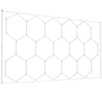 VEVOR Hexagon Garage Lights 66300LM 15 Grids Honeycomb LED Shop Ceiling Light