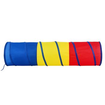 VEVOR Kids Play Tunnel Tent for Toddlers, Colorful Pop Up Crawl Tunnel Toy for Baby or Pet, Collapsible Gift for Boy and Girl Play Tunnel Indoor and Outdoor Game Red/Yellow/Blue Multicolor