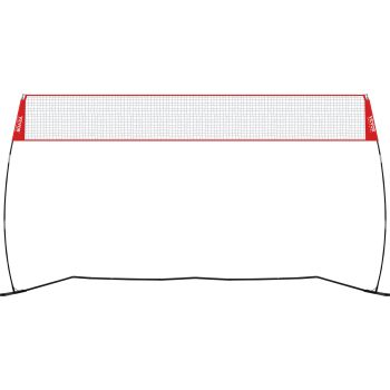 VEVOR Freestanding Volleyball Training Net for Indoor or Outdoor Use, Adjustable Height Portable Net System with Carrying Bag, Professional Volleyball Practice Trainer for Hitting or Serving Drills