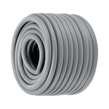 VEVOR 19.1 mm Flexible Electrical Conduit, 30.5 m, PVC Liquid-Tight Conduit Non-Metallic with 5 Straight and 5 90-Degree Conduit Connector Fittings, for Air Conditioning Motor Controller Pump, IP65