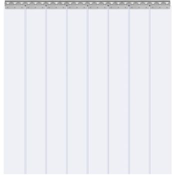 VEVOR Strip Curtain, 213.4 cm Height x 122 cm Width, 2 mm Thickness, 8PCS Clear PVC Strip Door Curtain, Freezer Curtain, Plastic Door Strips for Walk in Freezers, Cooler, Warehouse, with 50% Overlap
