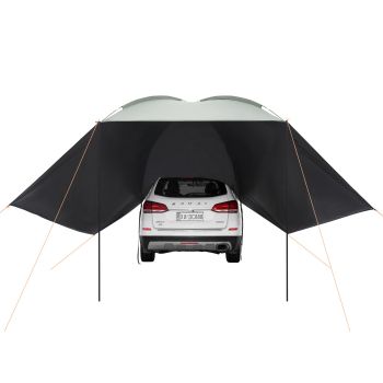 VEVOR Vehicle Awning, Large 10' x 7' Shade Coverage Car Side Awning, PU2000mm UV50+ Car Awning with Extended Side Canopies and Portable Storage Bag, Suitable for Truck, SUV, Van, Campers