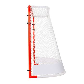 VEVOR Street Hockey Net, Indoor Outdoor Steel Hockey Goal, Official Regulation Pro Hockey Training Goal Set, Portable Hockey Goal with Net, Easy Assemble, 72" x 48", White/Red