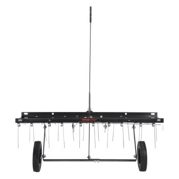 VEVOR Tow Behind Dethatcher, 1015mm Tow Dethatcher with 20 Spring Steel Tines, Lawn Dethatcher Rake for ATV or Mower, Tow Behind Lawn Rake with Lift Handle for Garden Farm Grass