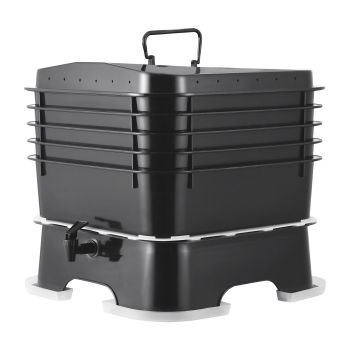 VEVOR 5-Tray Worm Composter, 50 L Worm Compost Bin Outdoor and Indoor, Sustainable Design Worm Farm Kit, for Recycling Food Waste, Worm Castings, Worm Tea, Vermiculture and Vermicomposting