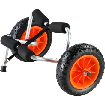 VEVOR Foldable Kayak Cart Canoe Boat Carrier 250lbs Load with 10'' Solid Tires