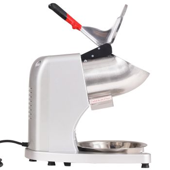 VEVOR Ice Crushers Machine, 220lbs Per Hour Electric Snow Cone Maker with 4 Blades, 300W Electric Ice Crusher with Cover and Bowl for Home and Commercial Use, Silver