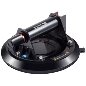 VEVOR Glass Suction Cup, 8'' Vacuum Suction Cup, 220lbs Load Capacity Vacuum Glass Lifter with Plastic Handle, Heavy-Duty Hand-Held Glass Lifter For Granite & Glass Lifting, With a free case