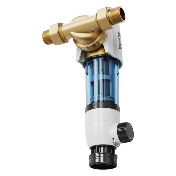 VEVOR Spin Down Filter, 40 Micron Whole House Sediment Filter for Well Water, 3/4" G-M + 1" G-M, 4 T/H High Flow Rate, for Whole House Water Filtration Systems, Well Water Sediment Filter