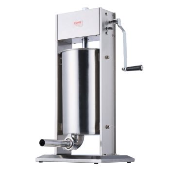 VEVOR Manual Sausage Stuffer 15 L Vertical Sausage Machine 304 Stainless Steel