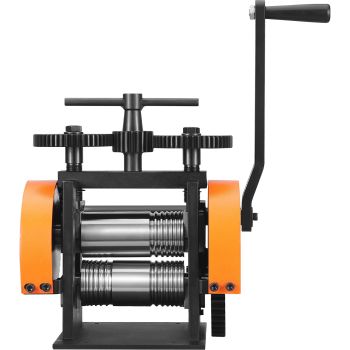 VEVOR Rolling Mill, 1.77"/45 mm Jewelry Rolling Mill Machine, 1: 2.4 Gear Ratio, 3-in-1 Multi-function Rolling Mill, 0-6 mm Press Thickness for Metal Jewelry Making Sheet Square Wire Semicircle