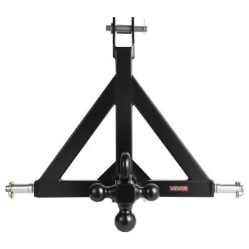 VEVOR 3 Point Trailer Hitch 2 in Receiver, 3pt Quick Hitch Attachment with 3 Trailer Balls, Tractor Tow Drawbar Adapter, Compatible with Kubota, Mahindra, Ford, Yanmar, John Deere, Massey Ferguson