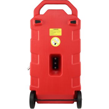 VEVOR 60.57L Fuel Caddy, 7.8 L/min, Portable Gas Storage Tank Container with Hand Pump Rubber Wheels, Fuel Transfer Storage Tank for Gasoline Diesel Machine Oil Car Mowers Tractor Boat Motorcycle