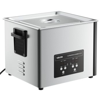 VEVOR 15L Ultrasonic Cleaner, Professional Ultrasonic Cleaner Machine with Cleaning Basket & Digital Display, 240W Stainless Steel 40kHz Industrial Cleaning Machine for Parts, Carburetors, Instruments