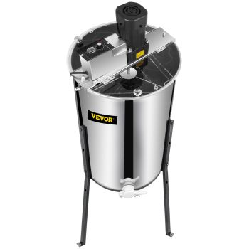 VEVOR 3/6 Frame Electric Honey Extractor Beekeeping Stainless Steel W/ 3 Legs