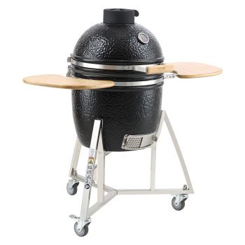 VEVOR Portable Charcoal Grill, Propane Gas Grills with Cover and Cart, Heavy Duty Stainless Steel BBQ Grill, Mini Smoker for Outdoor Cooking, Barbecue Camping, Picnic, and Backyard, Black