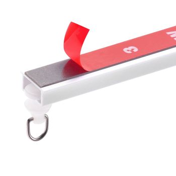 VEVOR Ceiling Curtain Track Set, 9.9 FT/3 Meter, Self Adhesive, No Drill Ceiling Track System for Curtains, Room Divider Curtain Track Ceiling Mounted for Living Room with Hooks and Hardware, White