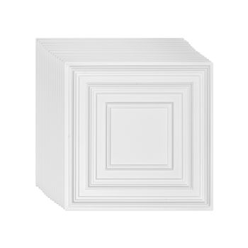 VEVOR Ceiling Tiles 12-Pack 24 x 24 in PVC Easy Installation White Peg Pattern