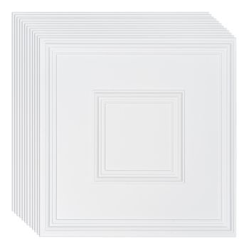 VEVOR Ceiling Tiles 12-Pack 24 x 24 in PVC Easy Installation White Geometric