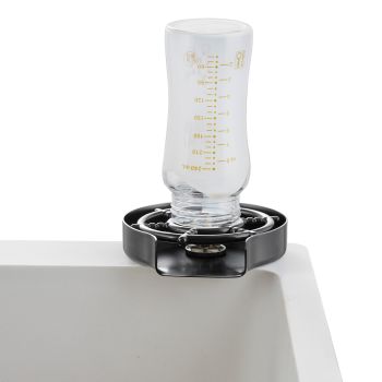 VEVOR Glass Rinser 10-Hole 360 Rotating Stainless Steel Washer ABS Cup Holder