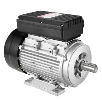 VEVOR 1.5KW Electric Motor 1400 rpm, AC 220~240V 9.85A, 90L, B3 Frame, Air Compressor Motor Single Phase, 24mm Keyed Shaft, CW/CCW Rotation for Agricultural Machinery and General Equipment