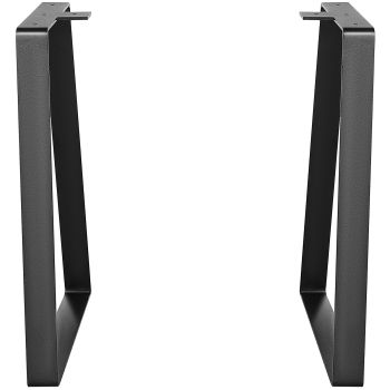 VEVOR 406.4MM Trapezoid Steel Table Legs, Replacement Furniture Legs Set of 2 for DIY Coffee Tables, Modern Desks, Bench, Night Stands, Sofa, Max Load 181.4KG Heavy Duty, Quick Instalation Legs Black