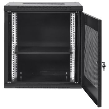 VEVOR 12U Wall Mount Network Server Cabinet, 15.5'' Deep, Server Rack Cabinet Enclosure, 200 lbs Max. Ground-mounted Load Capacity, with Locking Door Side Panels, for IT Equipment, A/V Devices