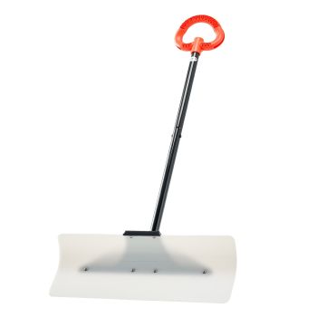 VEVOR Snow Pusher Shovel, 61 cm Wide Outdoor Snowplow Shovel with Ergonomic Grip, HDPE Plastic Blade, Winter Shovels with Segmented Handle, Portable Snow Removal Tool for Driveway Garden Camping