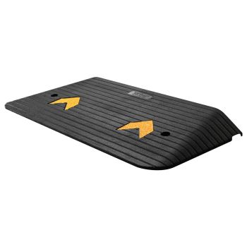 VEVOR Upgraded Rubber Threshold Ramp, 7.6 cm Rise Door Ramp with 1 Channel, Natural Rubber Car Ramp with Non-Slip Textured Surface, 150 tons Load Capacity Curb Ramp for Wheelchair and Scooter