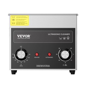 VEVOR 3L Ultrasonic Cleaner with Heater Timer & Basket, Professional Digital Sonic Cavitation Machine, 120W Cleaning Machine for Watch Instruments, Glasses, Coin, Metal Parts, Tool
