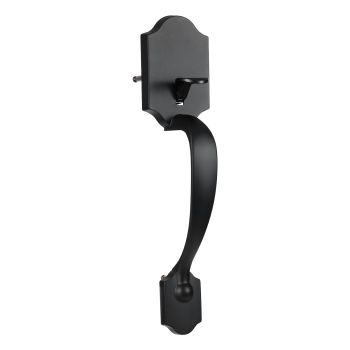 VEVOR Front Door Handle and Deadbolt Set, Matte Black Front Door Lock Set with Interior Knob, Single Cylinder Handleset Adjustable Hole Spacing, for Right and Left Handed Entrance and Front Door